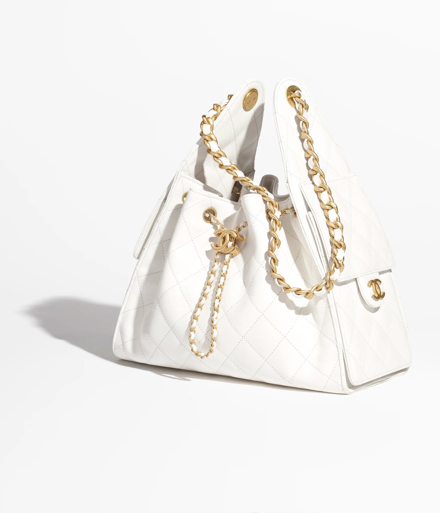 Grained Calfskin & Gold-Tone Metal