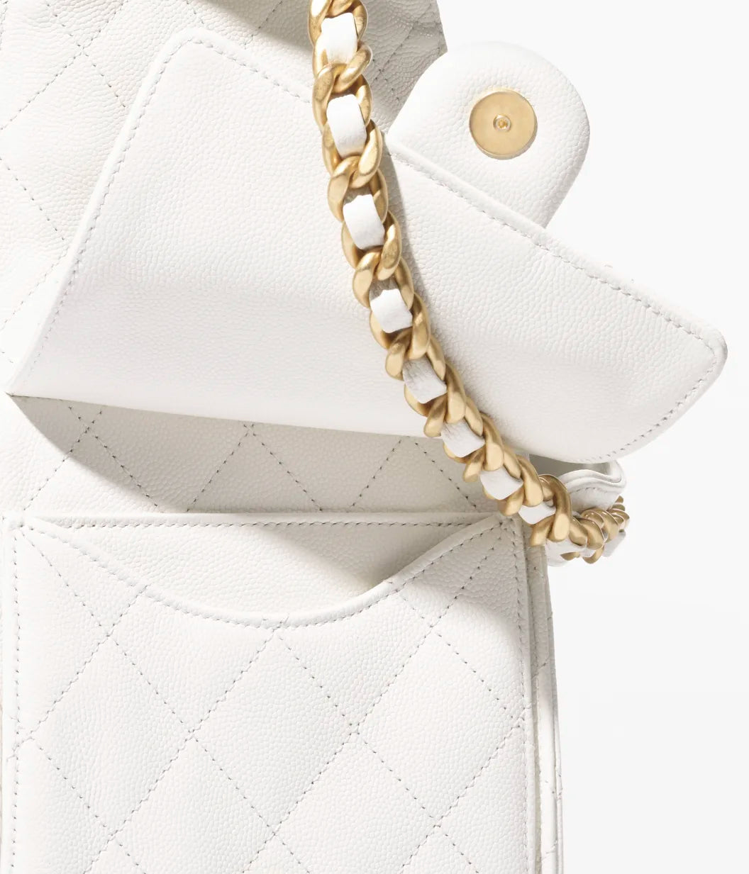 Grained Calfskin & Gold-Tone Metal